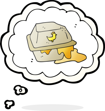 Bir insan tarafından çizilmiş serbest çizilmiş düşünce balonu karikatürü.