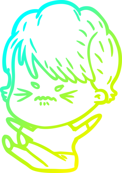 Bir insan tarafından çizilmiş karikatür çizimi.