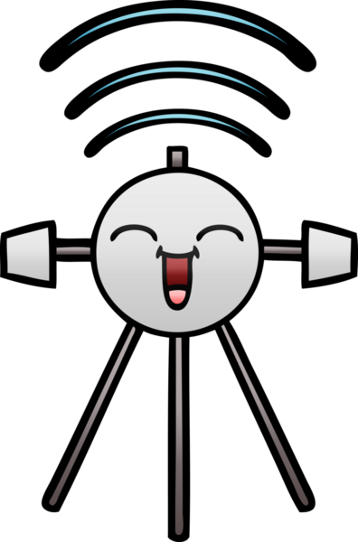 Bir insan tarafından çizilmiş bir uydunun eğimli gölgeli karikatürü