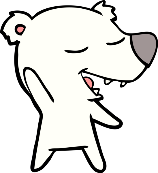 Bir insan tarafından çizilmiş kutup ayısı karikatürü