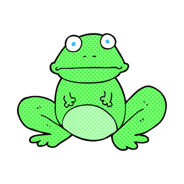 Bir insan tarafından çizilmiş serbest çizim kurbağa.