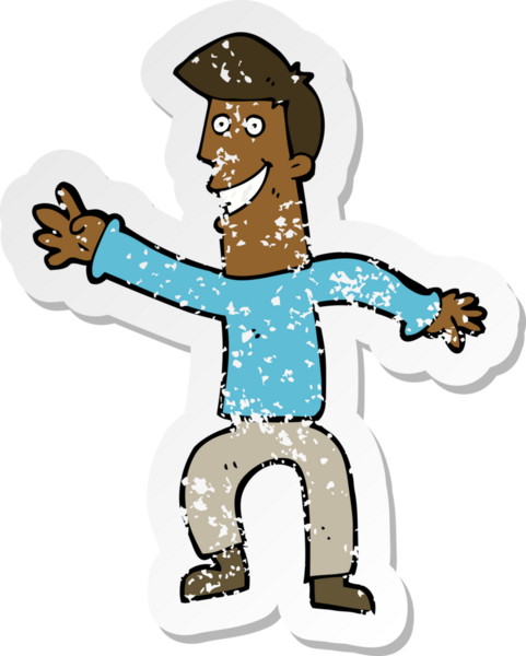 Bir insan tarafından çizilen mutlu adamın çizdiği çizgi filmin gerilimli yapıştırması.