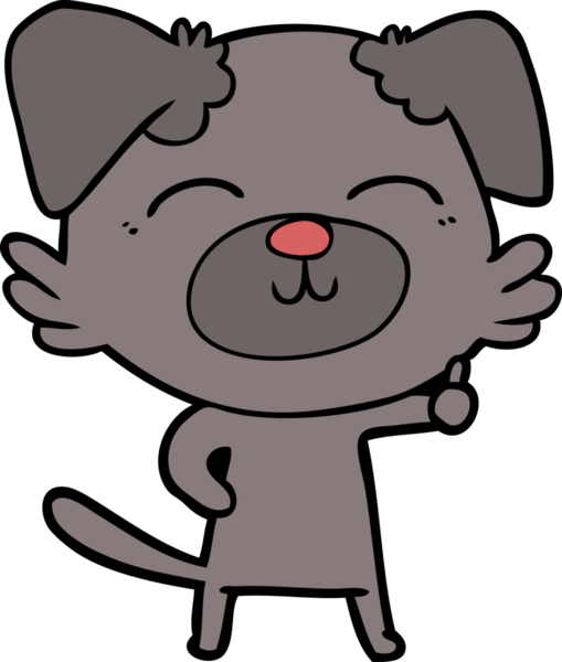 Bir insan tarafından çizilmiş çizgi film köpeği.