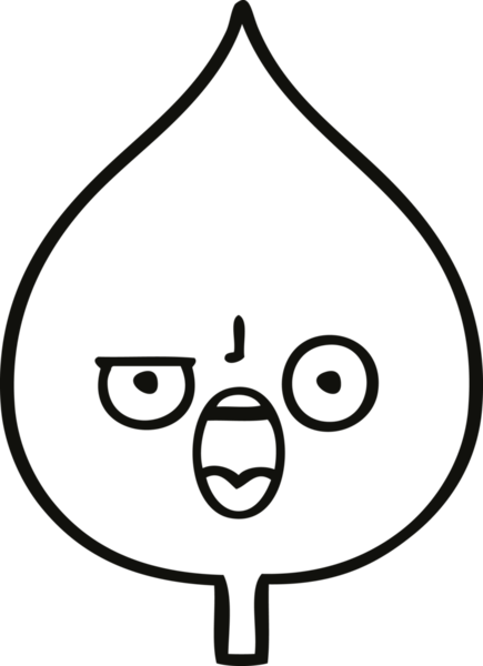 Bir insan tarafından çizilmiş dışavurumsal yaprağın çizgi çizimi