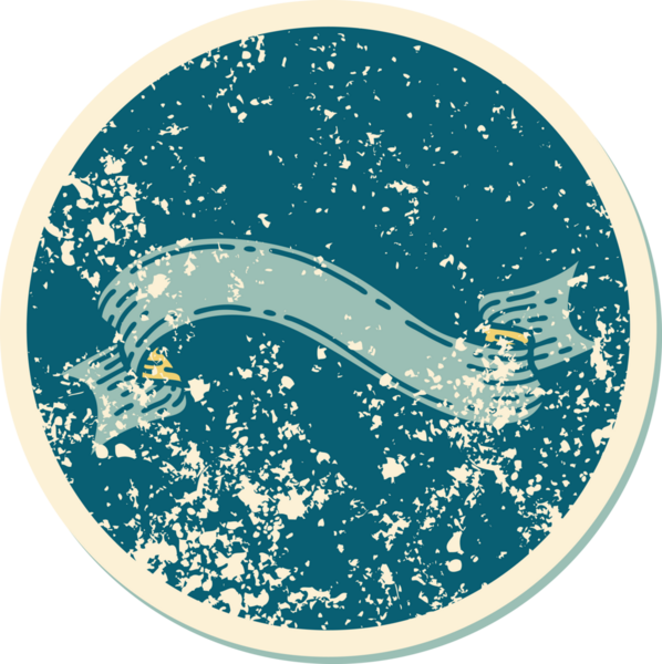 Bir insan tarafından çizilmiş bir pankartın sembolik dövmeli resmi