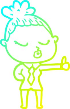 Bir insan tarafından çizilmiş soğuk bir çizgi film çizimi.