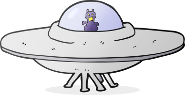 Bir insan tarafından çizilmiş serbest çizim UFO