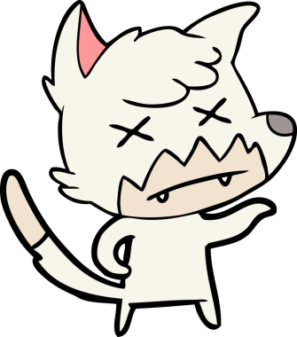 Bir insan tarafından çizilmiş ölü tilki çizgi filmi