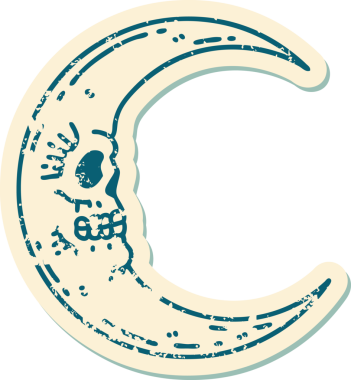 Bir insan tarafından çizilmiş kafatası ayının sembolik dövmesi.