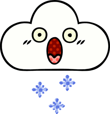 Bir insan tarafından çizilmiş bir kar bulutu çizgi filmi.