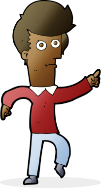 Bir insan tarafından çizilmiş çizgi filmci.