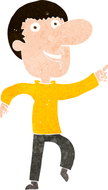 Bir insan tarafından çizilmiş el çizimi karikatür