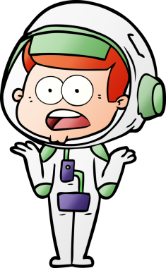 Karikatür bir insan tarafından çizilen astronotu şaşırttı.