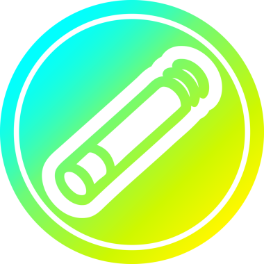 Bir insan tarafından çizilmiş serin eğimli sigara dairesel simgesi