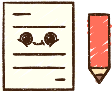 Bir insan tarafından çizilmiş Not kağıdı ve Kalem Tebeşiri