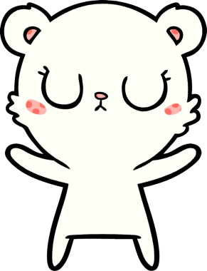 Bir insan tarafından çizilmiş kutup ayısı karikatürü