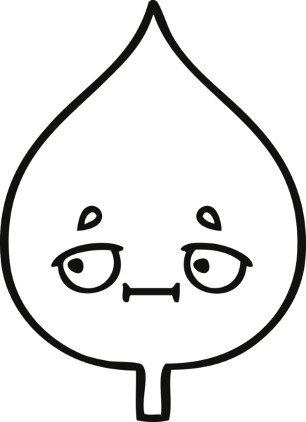 Bir insan tarafından çizilmiş dışavurumsal yaprağın çizgi çizimi