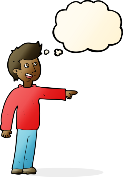 çizgi film mutlu adam bir insan tarafından çizilmiş düşünce balonuyla işaret ve kahkaha