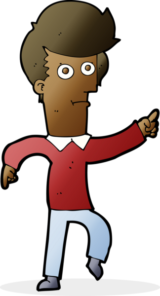 Bir insan tarafından çizilmiş çizgi filmci.