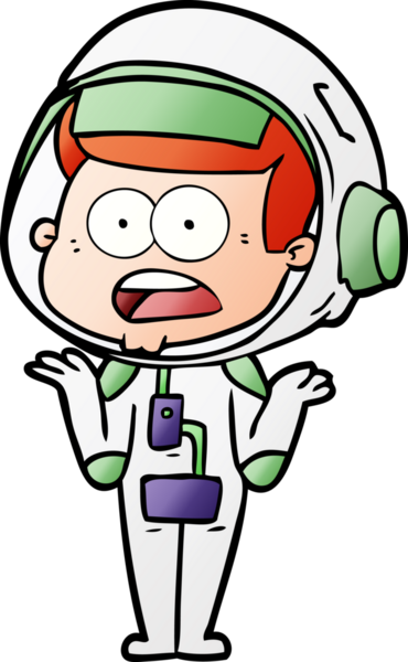 Karikatür bir insan tarafından çizilen astronotu şaşırttı.