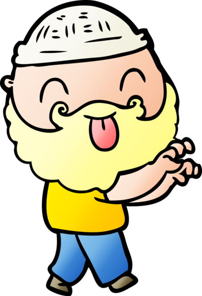 Bir insan tarafından çizilmiş sakallı bir adam.