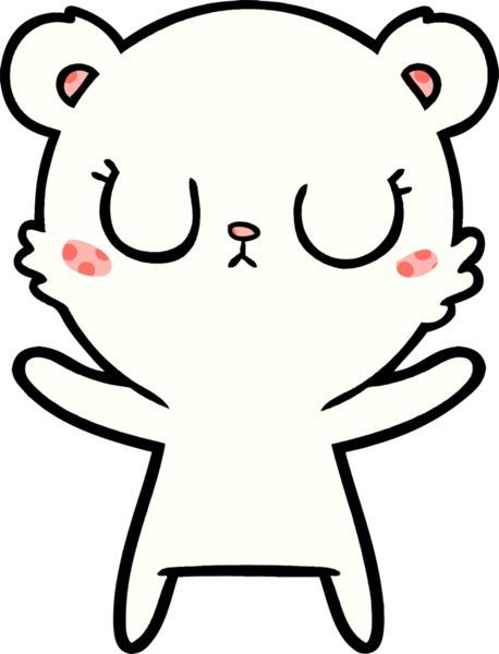 Bir insan tarafından çizilmiş kutup ayısı karikatürü