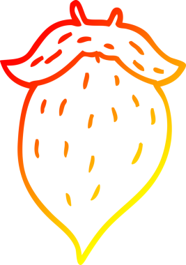 Bir insanın çizdiği karikatür sakalının sıcak çizgi çizimi.