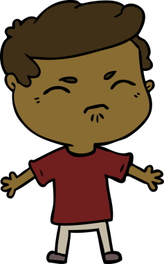 Bir insan tarafından çizilmiş rahatsız bir adam.