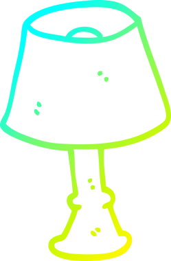 Bir insan tarafından çizilmiş çizgi film lambası çizimi.