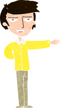 Çizgi filmci bir insan tarafından çizilmiş.