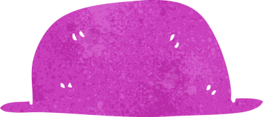 Bir insan tarafından çizilmiş çizgi film şapkası.