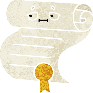 Bir insan tarafından çizilen sözleşmenin retro illüstrasyon tarzı karikatürü