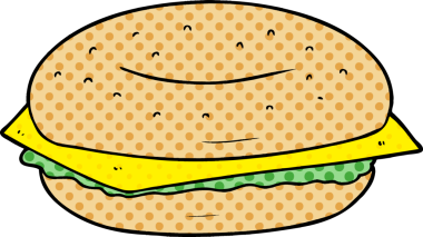 Bir insan tarafından çizilmiş bir simit.