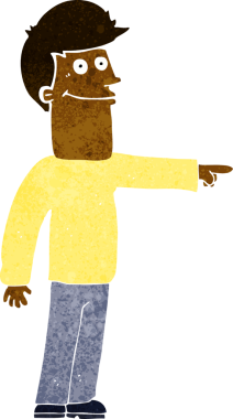 Bir insan tarafından çizilmiş çizgi filmci.