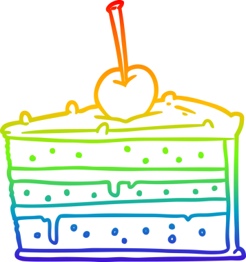 Lezzetli bir çikolatalı pastanın çizimi bir insan tarafından çizilmiş.