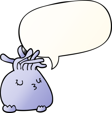 bir insan tarafından çizilmiş yumuşak eğimli konuşma baloncuklu karton deniz şakayığı