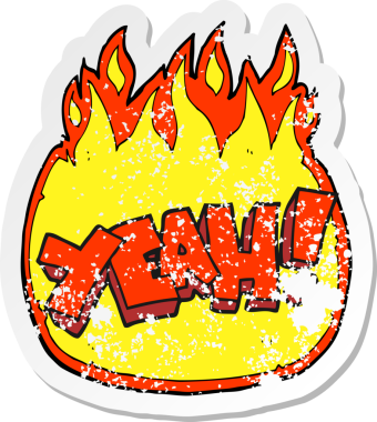 Evet, bir insan tarafından çizilmiş bir çizgi filmin gerilimli çıkartması.