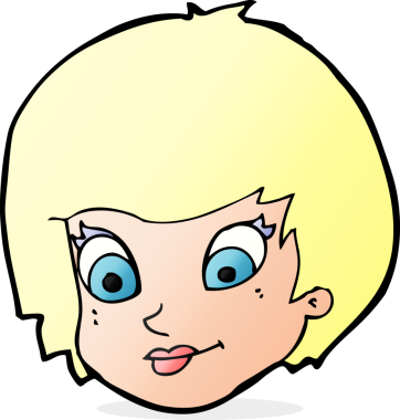 Bir insan tarafından çizilmiş bir kadın yüzü.