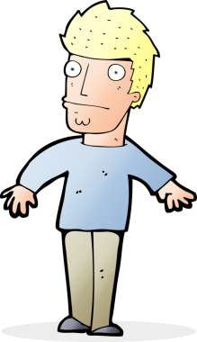 Bir insan tarafından çizilmiş endişeli bir adam.