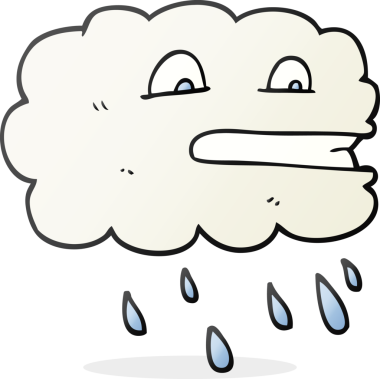 Bir insan tarafından çizilmiş serbest çizim yağmur bulutu