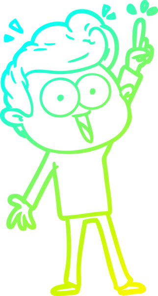 Bir insan tarafından çizilmiş soğuk çizgi çizgi film karakteri.