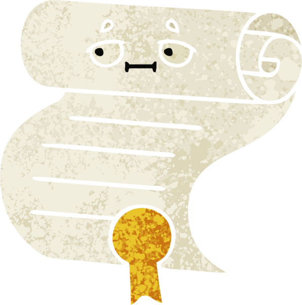 Bir insan tarafından çizilen sözleşmenin retro illüstrasyon tarzı karikatürü