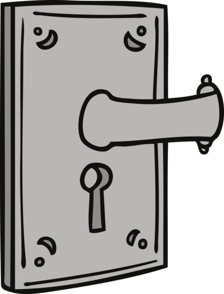 Bir insan tarafından çizilmiş bir kapı kolu karalaması.