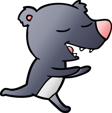 Bir insan tarafından çizilmiş çizgi film ayısı.