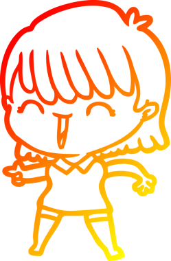 Bir insan tarafından çizilmiş bir karikatür kadın çizimi