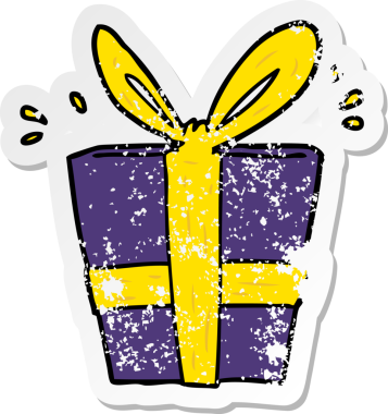 Bir insan tarafından çizilmiş karikatür etiketi.