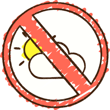 Bir insan tarafından çizilen Hava Yasağı Tebeşiri