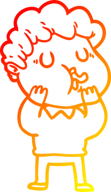 Bir insan tarafından çizilmiş, çizgi film karakteri.