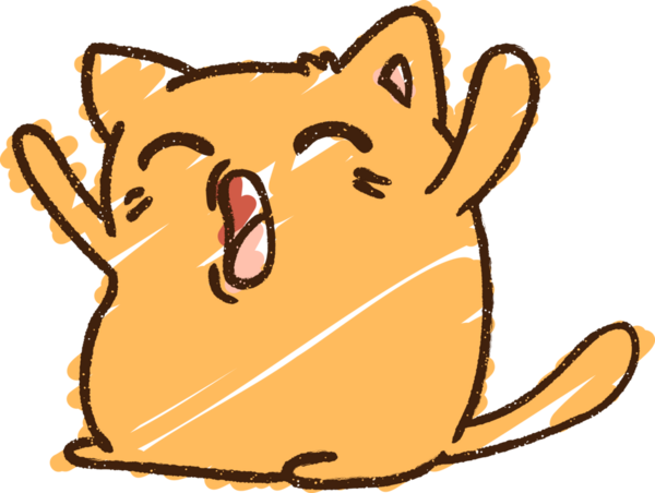 Bir insan tarafından çizilen Şarkı Söyleyen Kedi Tebeşiri