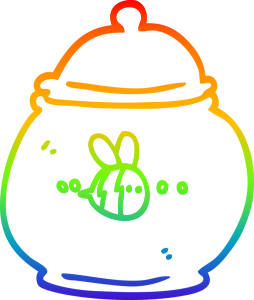 gökkuşağı gradyan çizgi çizimi bir insan tarafından çizilmiş bal küpü